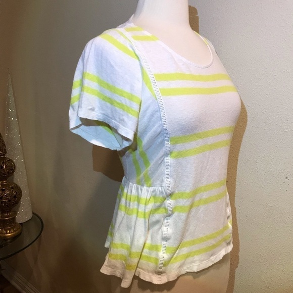 Anthologie peplum Postmark striped Top  XS - Picture 1 of 4